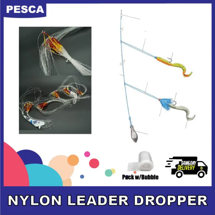 PESCA Nylon Leader Dropper Rig (1, 2, 3, 4, 5 arm) Perambut Jenahak