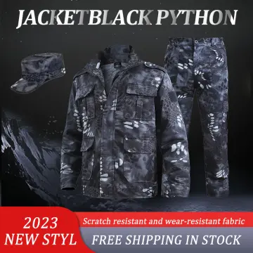 Tactical Cargo Pants Men Military Black Python Camouflage Combat