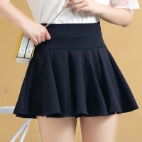 【CC】☼●  Waist Elastic Skirt College Short Kawaii Korean New Pleated Y2k Preppy