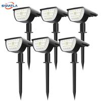 Solar Landscape Spot Lights Outdoor 32 LED IP65 Waterproof Solar Powered Wall Lights Garden Lights for Yard Driveway Walkway