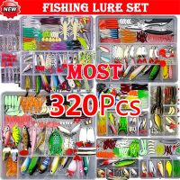 Fishing Lure Kit Soft and Hard Bait Set Gear Layer Minnow Metal Jig Spoon For Bass Pike Crank Tackle Accessories with Box Accessories