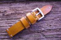 สายนาฬิกาหนังแท้ Vintage Faisol Leather 20 mm.สีเหลืองมัสตาร์ด