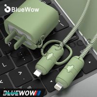 【Ready Stock】 ❀☬❀ B40 BlueWow Cable Protector Mobile Phone Charging Cable Winder Sets Compatible For i--phone/Android/Type-C