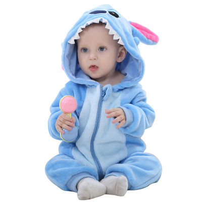 Baby Girl Pajamas Sleepwear 0-24M Cute Cartoon Costumes Boys Homewear Winter Warm Toddler Sleepwear Infant Jumpsuit Bebe Clothes