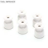 TOOL IMPROVER 5ชิ้น/ล็อต Porcelain insulation สำหรับสายไฟผนังเซรามิค insulators