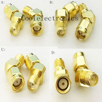 2pcs SMA Male to SMA Female RP-SMA Female to RP-SMA Male 45 / 135 Degree RF Adapter Connector