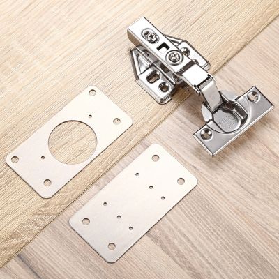【LZ】 Lintolyard 2PCS Hinge Repair Plate A and B Stainless Steel for Cabinet Bracket Kit Kitchen with 12 Screws Free Shipping on Sale