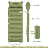 Self Inflatable Air ที่นอน Ultralight เดินป่า Camping Mat Thicken 10ซม. เบาะรองนอนสำหรับเต็นท์ Backpacking เดินทาง Climbing