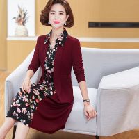 ◊✸ The new season 2022 middle-aged and old western style female autumn outfit dress middle-aged mother of wealthy woman western style dress