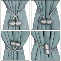 【CW】 4pcs/lot Magnetic Curtain Tiebacks Tie Backs Holdbacks Buckle Rods Holder Room Accessories