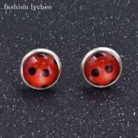 【YP】 fashion Insect Round Stud Earrings Ear Jewelry Birthday Accessories