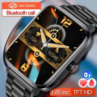 ZZOOI Bluetooth Call Smart Watch Men Sports Fitness Tracker Waterproof Smartwatch Large 1.85icnh Screen For Samsung Xiaomi Gift+Box