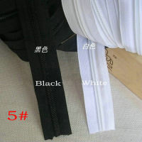 5# Optional cut Coarse teeth nylon zipper white and black 10 yards DIY handmade bag Home textile gift 10 zipper puller Door Hardware Locks Fabric Mate