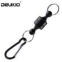 ตกปลาหัวเข็มขัดแม่เหล็กพร้อมพวงกุญแจ Carabiner Anti-Falling คลิปตกปลากลางแจ้งอุปกรณ์ตกปลา