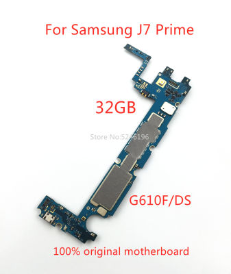 1ชิ้น J7Prime Samsung Galaxy J7 Prime G610F G610FDS 100เมนบอร์ด Asal Membuka Papan Logik Ganti Parte