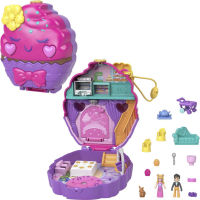 Polly Pocket Something Sweet Cupcake Compact Playset ปาร์ตี้คัพเค้กของตุ๊กตาพอลลี่ พ็อกเก็ตและเพื่อน ของแท้