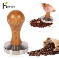 KONCO 58 สเตนเลสสตีลไม้กาแฟ Tampers บด ESPRESSO ถั่วมือแบนกดผงกาแฟค้อนเครื่องมือ