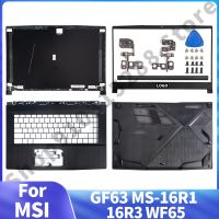 J28ชิ้นส่วนแล็ปท็อปใหม่สำหรับ MSI GF63 MS-16R116R3ปกหลัง LCD WF65/ฝาปิดโน้ตบุค/บานพับ/Hingecover เคสด้านล่างหน้าจอฝาหลังด้านบน