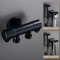 Angle ValvesBathroom Valve Faucets Black Stainless Steel Kitchen Cold Hot Mixer Tap Accessories Standard G12 Threaded