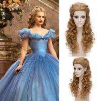 Cinderella paragraph wig dish hair modelling stage play Cinderella skeleton driven diffuse cos long curly wig women found goods