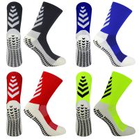 【YD】 Football Socks Men Athletic Non Soccer Cushioned Breathable Basketball Hiking Grip