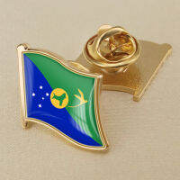 Christmas Island Countries Christmas Island National Flag Crystal Resin Emblem Brooch Flag Badges of the World All-metal Brooch Copper Brooch Collection