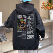 Áo hoodie nam nữ unisex form rộng cặp đôi nỉ bông len dày dặn URBAN CITY