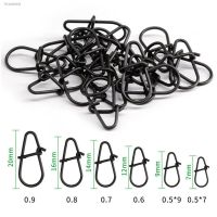 ❒ 100pcs/lot Matte black Snap Fishing Barrel Swivel Safety Snaps Hooks Fishhook Fishing Tackle Box Accessory tool lures