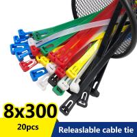 8*300 length 12in Various colors may loose nylon cable ties slipknot tie Releasing number reusable packaging