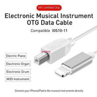 Type B สายเคเบิ้ล USB IOS Lighting to type-B Midi  สำหรับ Apple ยาว 1.5 m