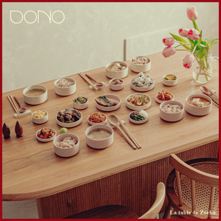 [Korea] Dono Ceramic Modular 14pcs Dinnerware Dish Set space Saving, Durable & Safe Ceramic