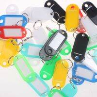 LYNDON 10Pcs Durable Hot Baggage Tags Practice Key ID Label Luggage Tag Key Ring for Door Baggage Managing Random Color Useful New Arrival with Split Ring Key Chain Blanks