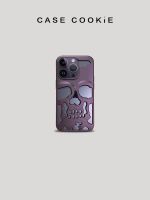 Dark purple skulls IPhone141312Promax following from apple pro diablo 12 13 tide 14 promax hollow out cool soft rubber case 12 men and women pro advanced 11 contracted