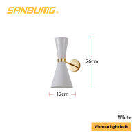 SANBUMG Nordic Wall Light Modern Wall Sconce wall lamp adjustable corridor lamp bedside lamp wall Iron art Plating E27Light head