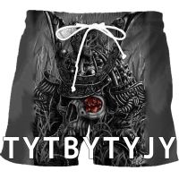 Japanese Samurai Tattoo 3D Print Mens Shorts Unisex Streetwear Elastic Waist Shorts Summer Beach Har 09