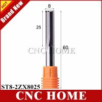 1pc 8 * 25mm สองขลุ่ยตรง End Mill CNC Router Bit Carbide Milling Cutters สําหรับโฟมไม้ MDF 8MM Shank