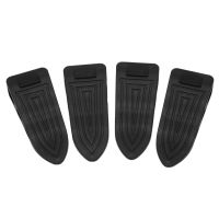 4 Pack Door Stopper Stackable Door Stoppers Rubber Wedge Heavy Duty Door Stops Works on All Floor Types and Carpet