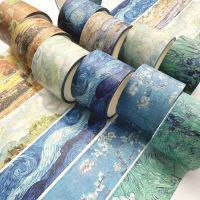 Van Gogh Washi Tape Vintage Watercolor Washi Masking Tape Aesthetic Decorative Tape For Journaling Scrapbooking DIY Crafts