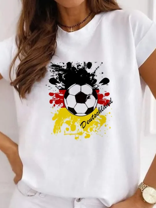 Germany Football Jerseys Soccer Women T-Shirt Print Y2k Funny Aesthetic  Grunge T Shirt Tshirt Graphic Streetwear Lady Clothes | Lazada PH
