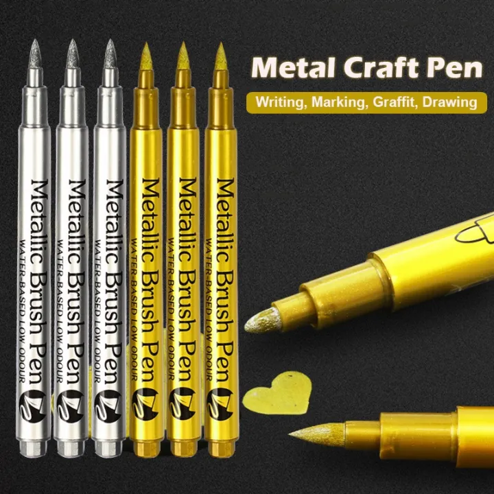 cc-1-2pc-metallic-pens-permanent-gold-color-crafts-manga-scrapbooking-school-stationery-supplies