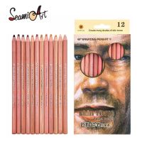 ∏ SeamiArt 12 Colors Skin-Tone Soft Pastel Pencils Art Suppliers/Stationery