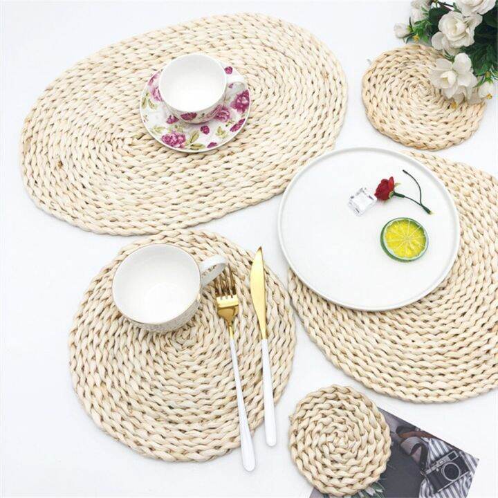 natural-corn-straw-woven-dining-table-mats-pad-rattan-placemats-non-slip-heat-insulation-coffee-cup-coasters-kitchen-accessories