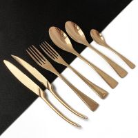 （glistening shop） MirrorGold Cutlery SetFork Coffedepennerware SetTablewareKitchen Silverware Set