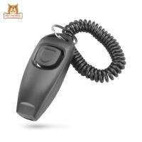 BP【ready stock】2in1 Dog Pet Puppy Cat Training Clicker Whistle Click Trainer Obedience BlackCOD【cod】