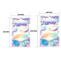 100 Pcs Holographic Bags Resealable Sealed Bags for Party Favor Food Storage(Holographic Color, 4X6 Inch and 7X10 Inch)