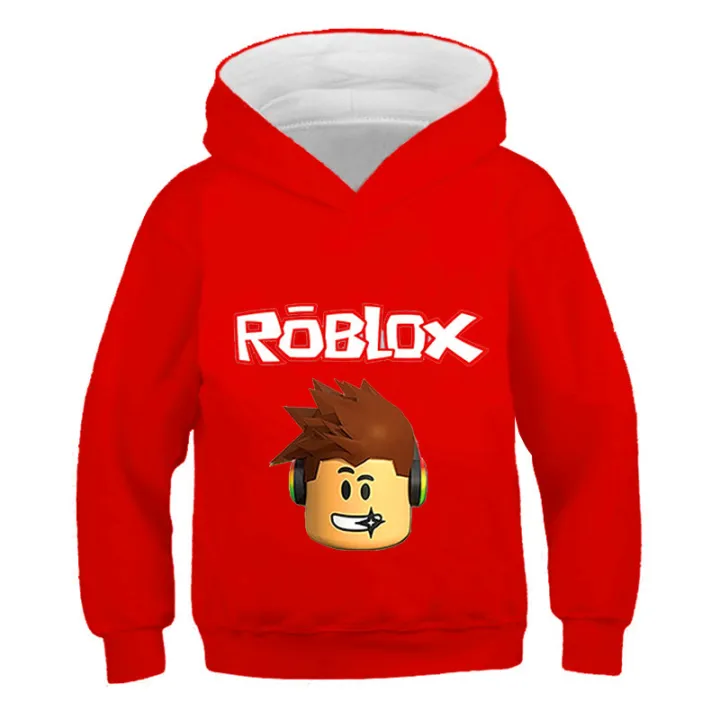 Boys Funny Robloxing Game Print Hoodies Cartoon Long Sleeve Children Pullover Spring Kids Girls Tops Children Clothes 3 14 Years Lazada