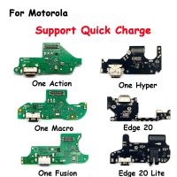 1pcs Dock Connector ชาร์จชาร์จพอร์ตบอร์ดสําหรับ Motorola Moto One Fusion Plus One Macro Hyper Edge 20 Pro USB Flex Cable