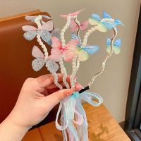 【YF】 Fashion Elf Butterfly Headbands For Women Girls Colorful Hairband Hair Hoop Lady Bridal Wedding Headpieces Photo Props