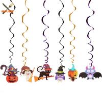 MOUSSE ฮาโลวีน halloween accessories DIY สีสัน เหตุการณ์ ฟักทอง เครื่องประดับเทศกาล บ้านผีสิง สตรีมเมอร์ สไปรัล Swirl แขวนเพดาน ตกแต่งฮาโลวีน อุปกรณ์ปาร์ตี้