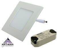 ดาวน์ไลท์ฝังฝ้ากระจก Recessed Square Panel Light 6W 3000K IP44 (DL-321-MB00206)